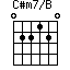 C#m7/B