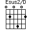 Esus2/D
