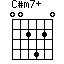 C#m7+